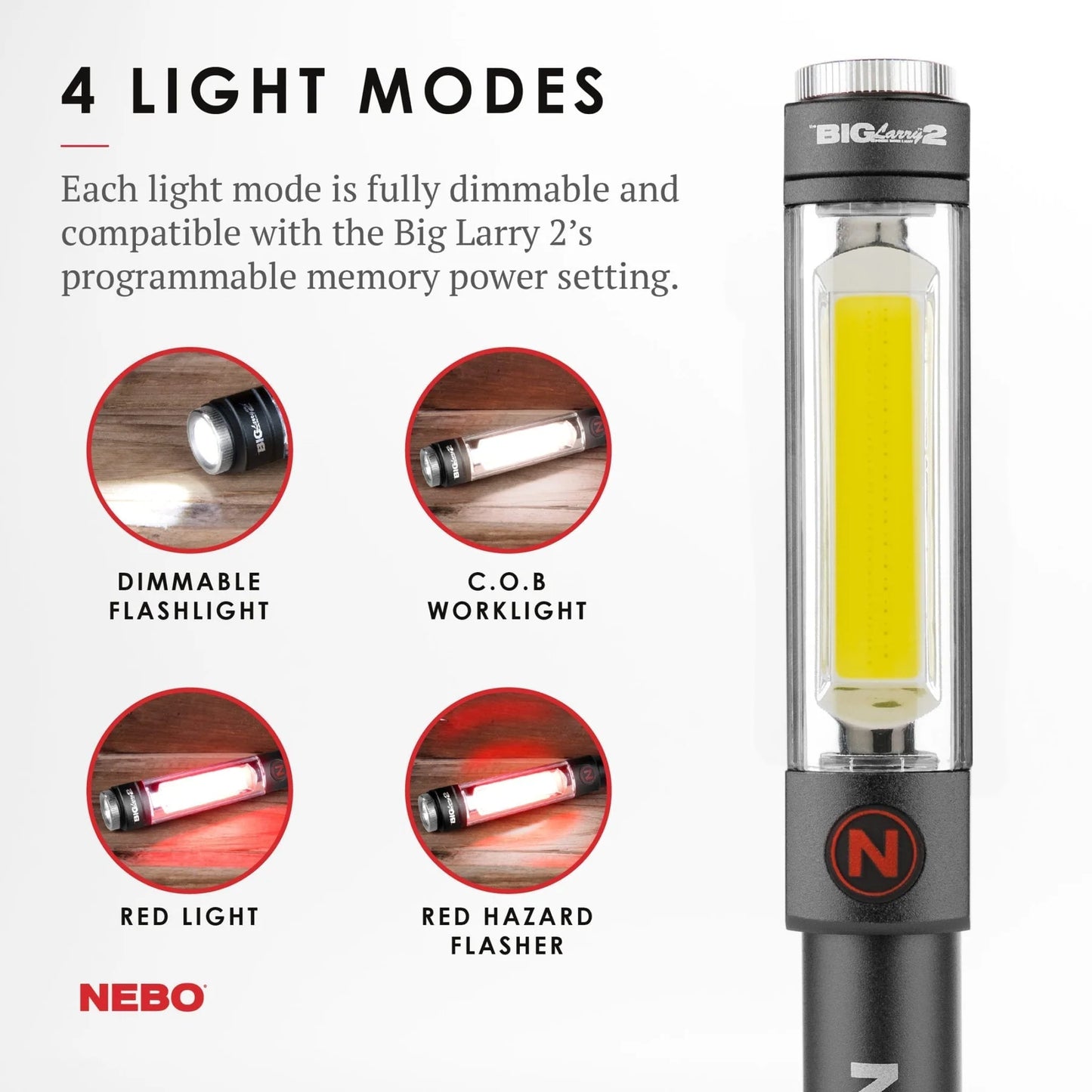 NEBO 6899 Big Larry Flashlight, Black