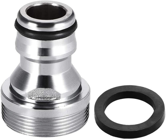 Handyfix Solid chromeThreaded Hose Water Pipe Connector Tap Faucet Adapter for Garden