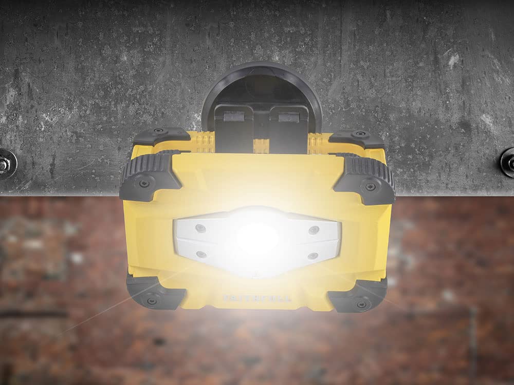 Faithfull Rechargeable LED Work Light/Emergency Light Powerbank Feature. Detachable Magnetic Base 20W - 2000 Lm