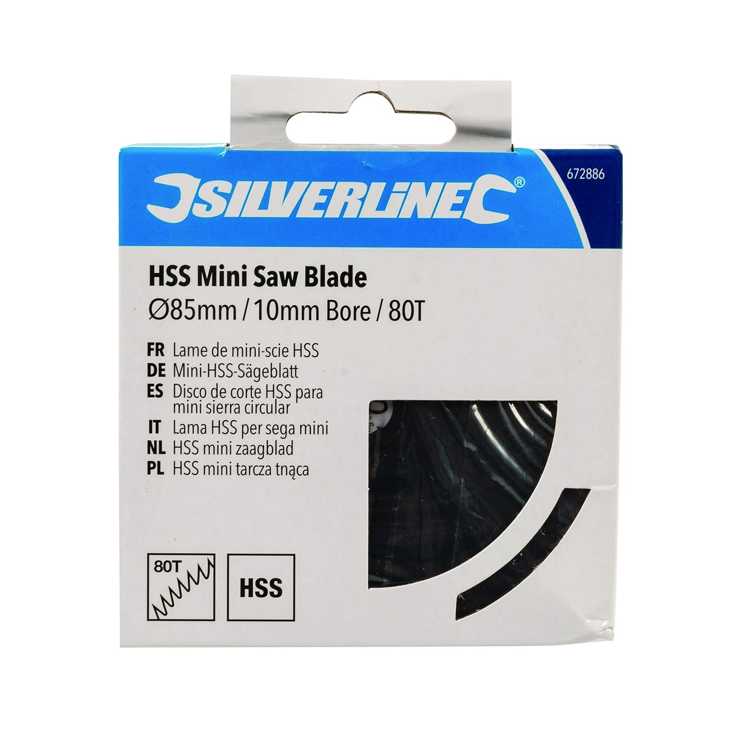 Silverline 672886 HSS Mini Saw Blade 85 mm Dia - 10 mm Bore - 80T