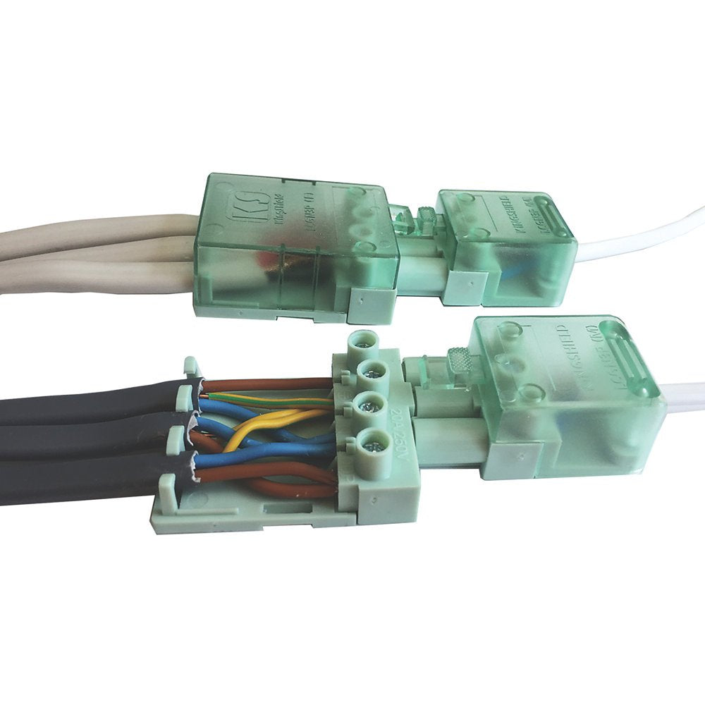 GREENBROOK 20A 3-POLE LIGHTING CONNECTOR 250V PACK OF 2 LCGN3P