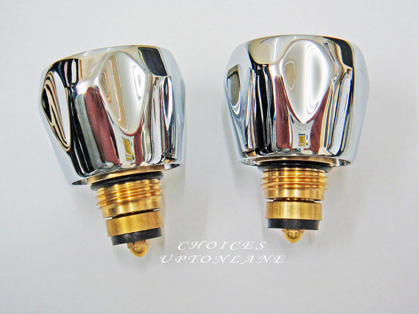 Replacement HOT & Cold TAP TOP Head Covers Chrome Plated 1/2" for Basin/Bath & Kitchen Sink TAPS