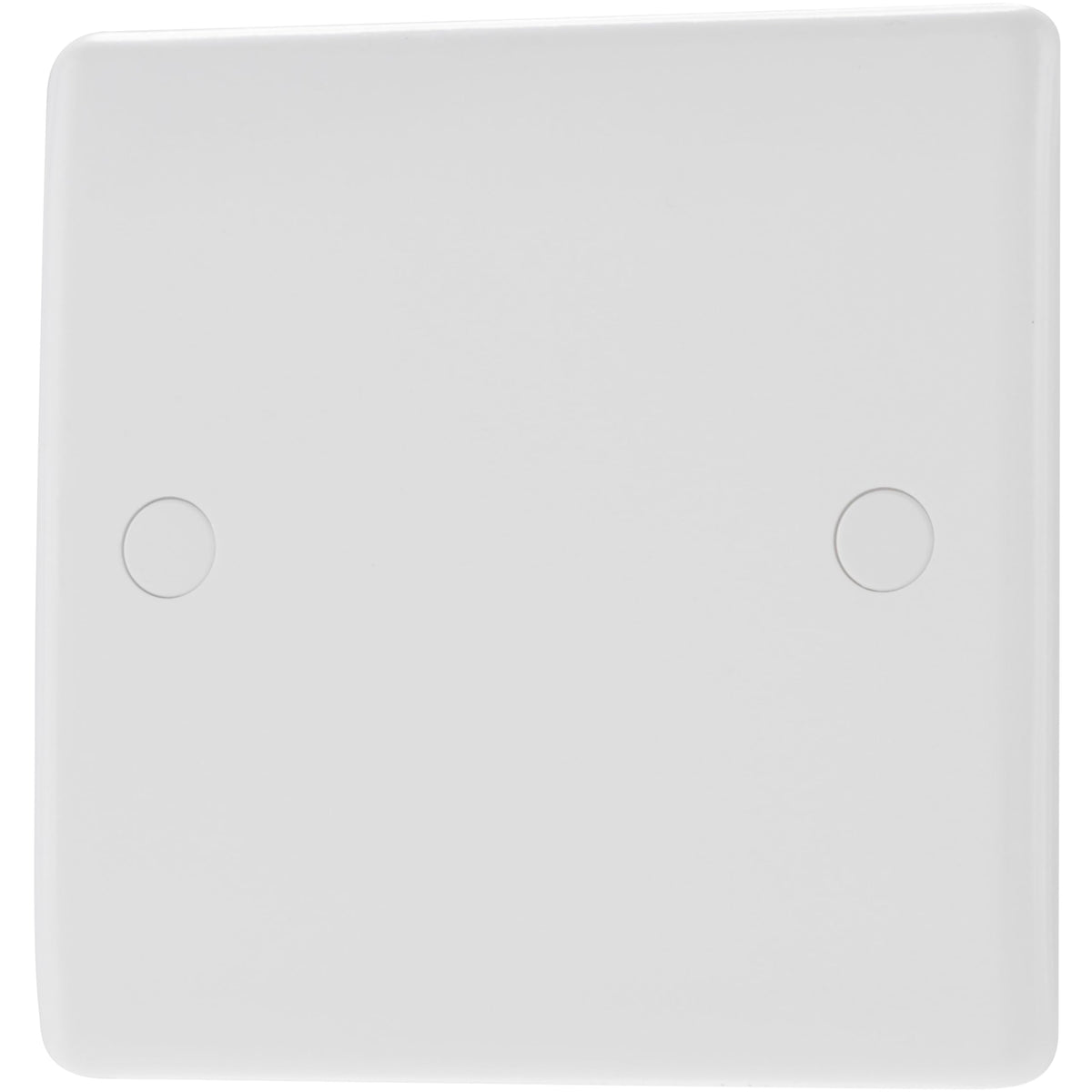 BG Electrical Single Blank Plate, Unused Electrical Connection Cover, Round Edge, Nexus 800 Series, White Moulded, 894