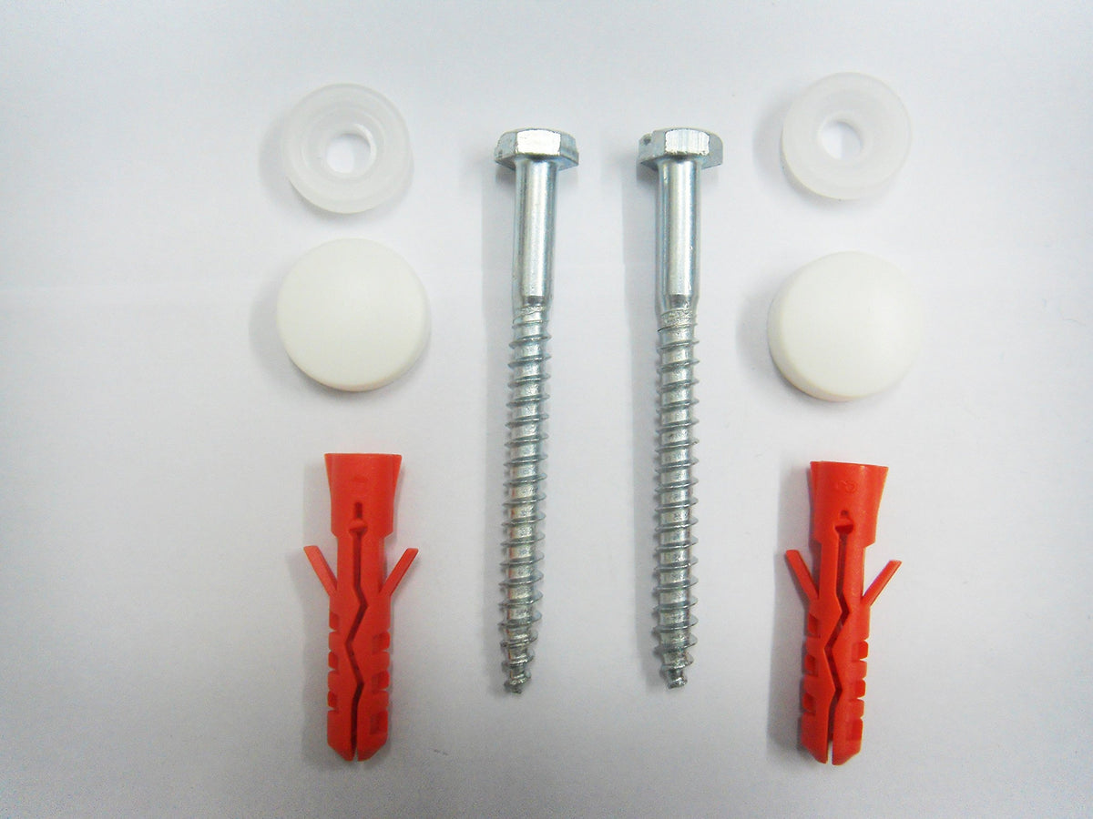 W.C. Pan Fixing Set - White Caps