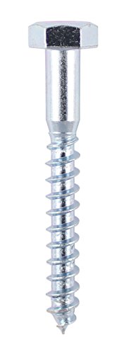 TIMco 06100CSCP BZP Coach Screw - Silver (Box of 10)