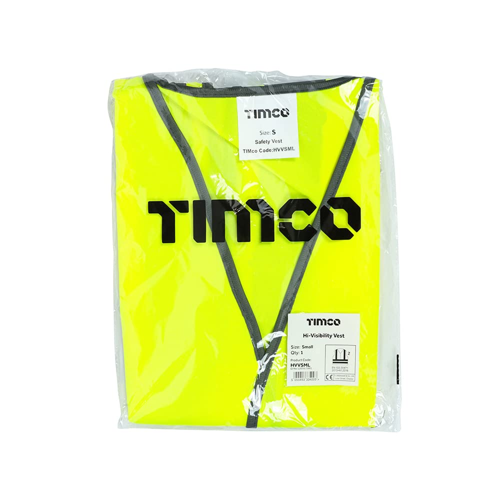 TIMCO HVVSML Hi-Visibility Vest - Yellow