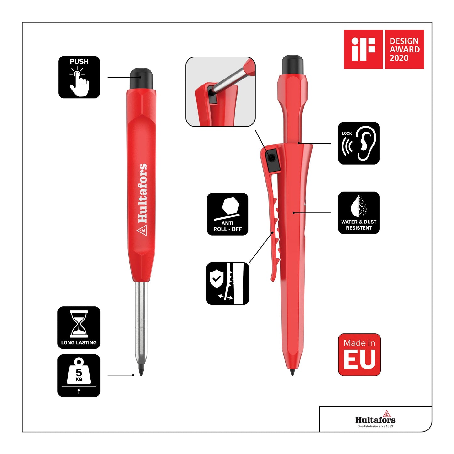 Hultafors Tieflochmarker Parent Set