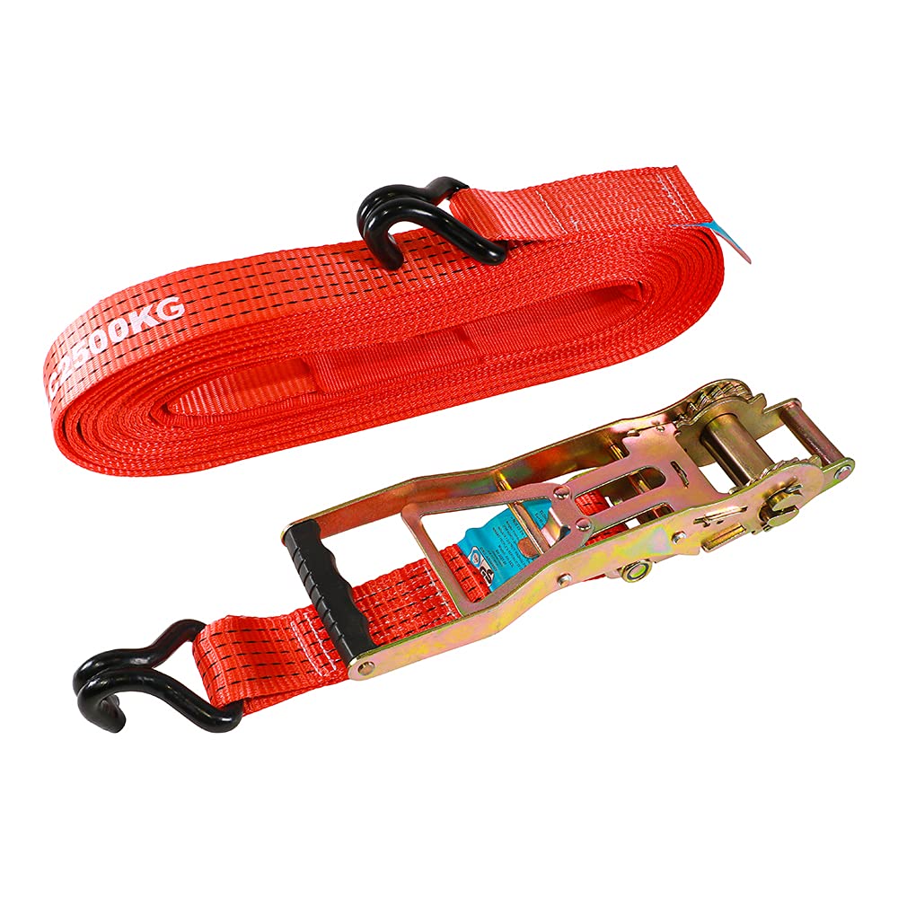 TIMCO Ratchet Strap - J Hook - Heavy Duty - 15m x 50mm - Red