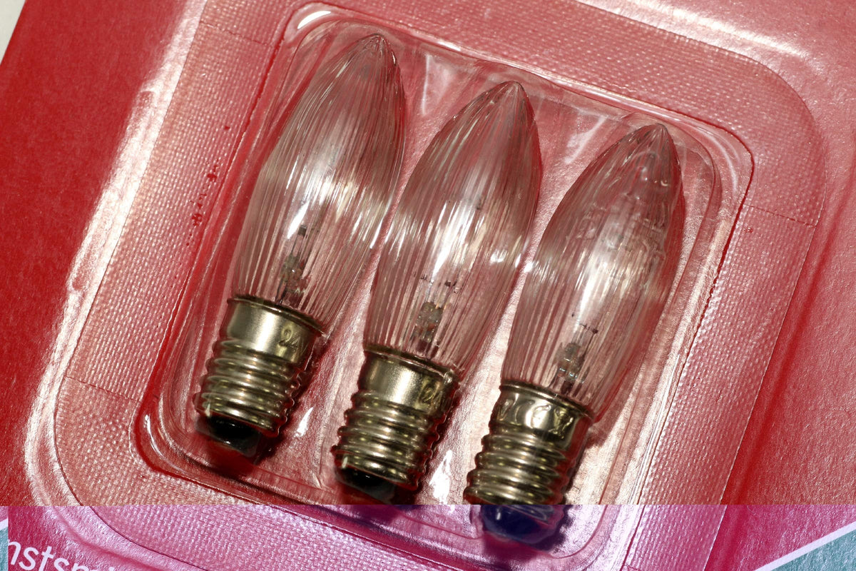 TheOneStopSatShop 9 Pack of KonstsmIde 24V, 1.8W, E10, MES Spare Welcome Candle Bridge Bulbs
