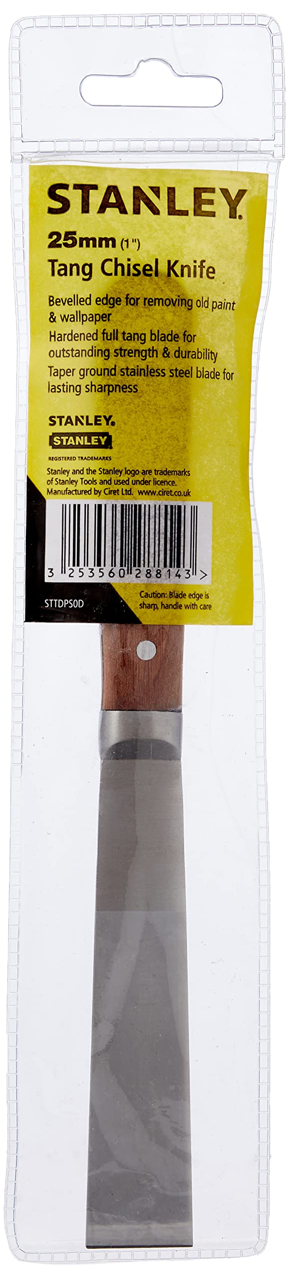 Stanley Professional Chisel Knife 1In 028814