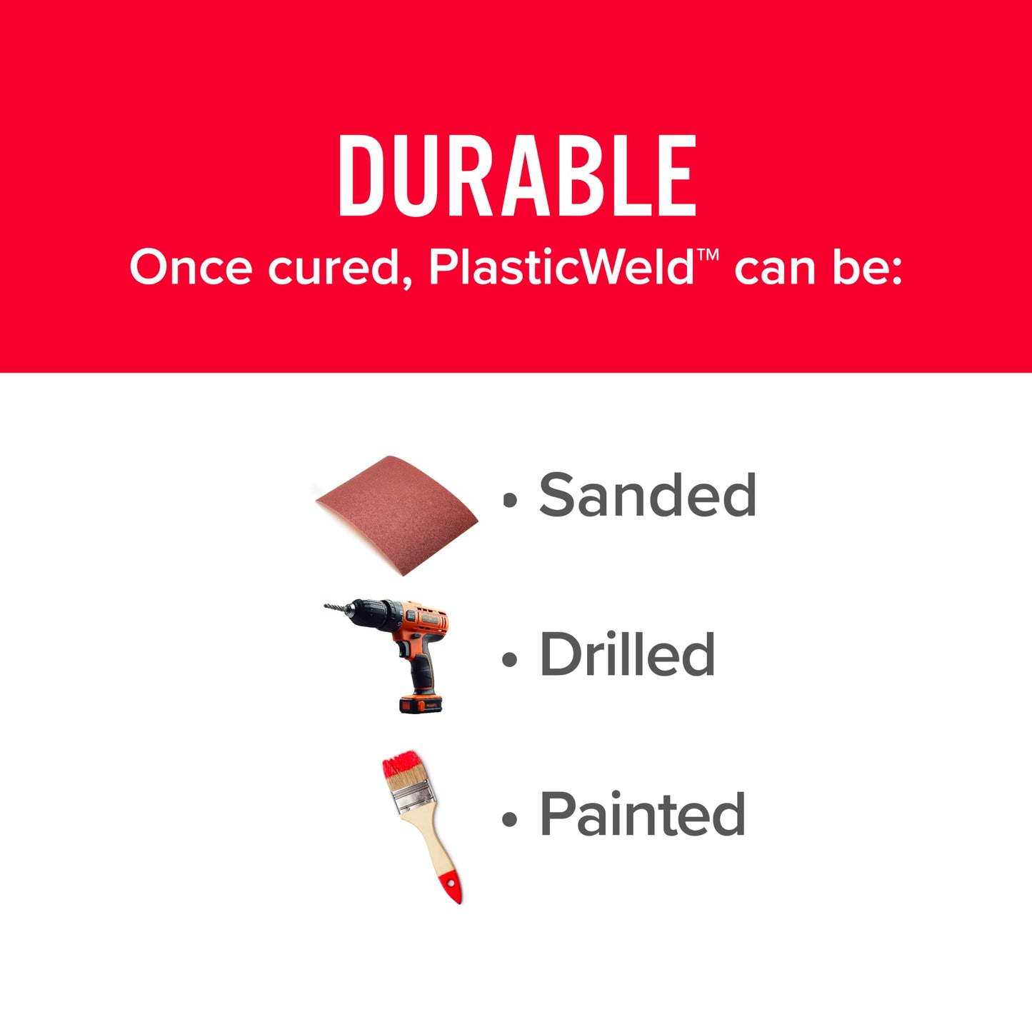 JB WELD 8237UK JB8237 Plastic Weld Fast-Setting Off White Multi Purpose Reinforced Epoxy Putty, 57 G