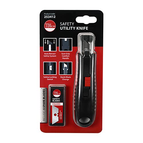 TIMCO Safety Utility Knife - 60 x 90 x 0.6mm