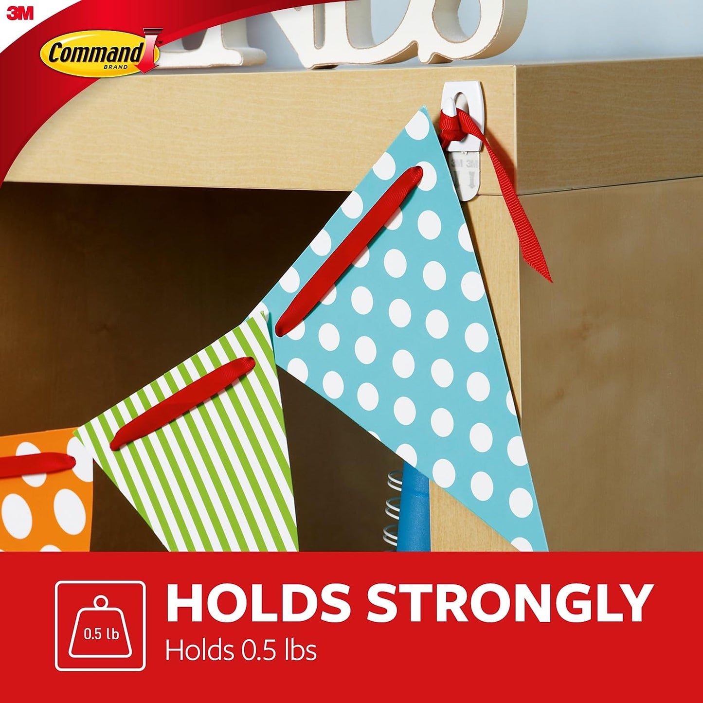 Command Mini Clear Hooks with Clear Strips for Hanging