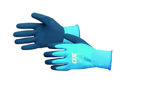 OX Waterproof Latex Gloves Size 9 / Large