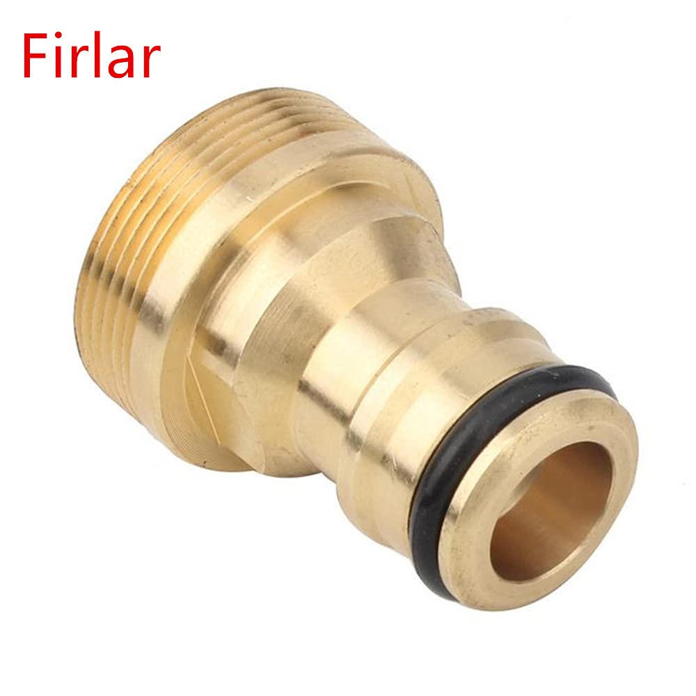 Solid Brass Threaded Hose Water Pipe Connector Tap Faucet Adapter for Garden