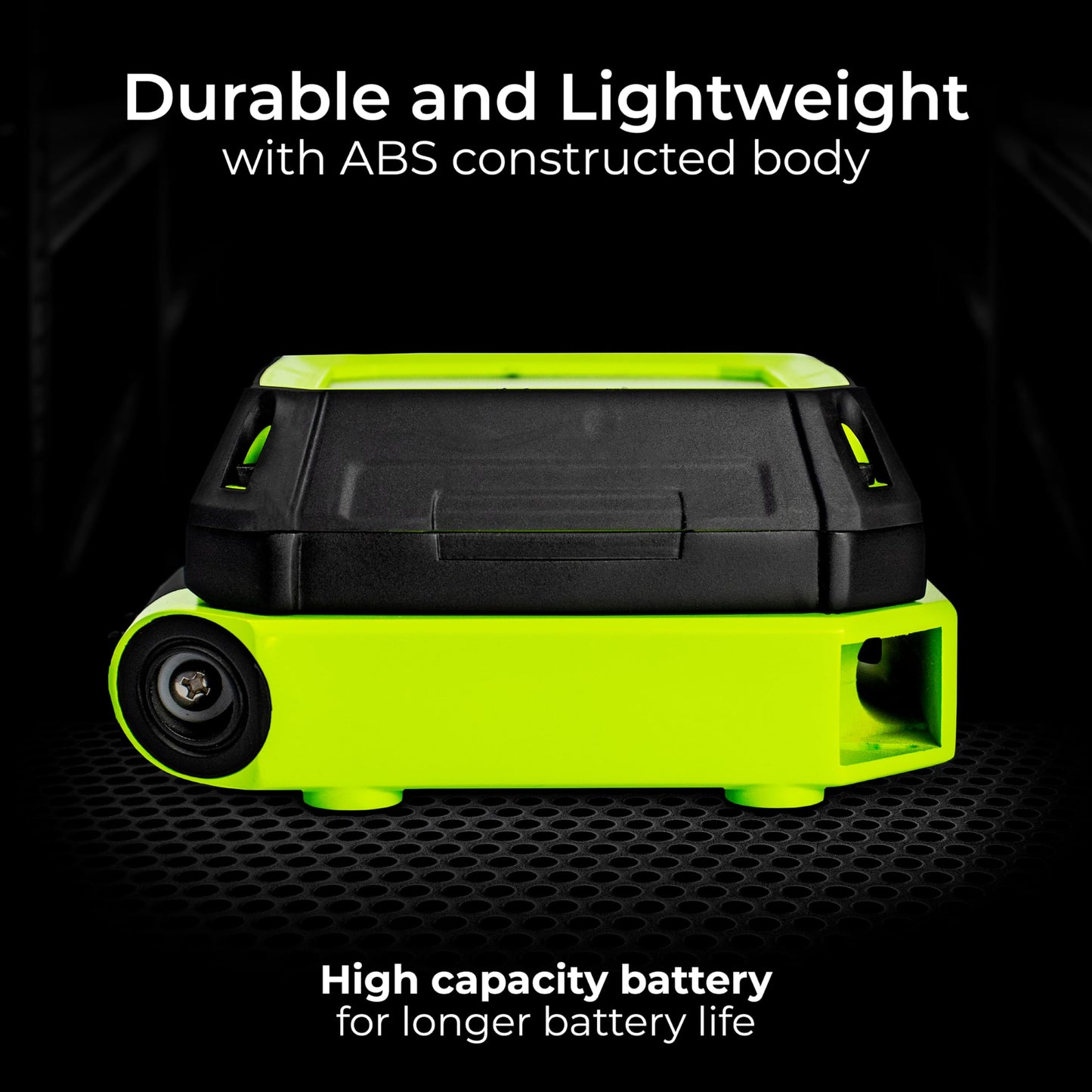 Luceco LED Compact Magnetic Work Light with USB Outlets, 2 Light Modes, Carry Handle and Hook, Inspection Light, Weatherproof, IP54, IK07, 7.5W, 750lm, 6500K, LWR7G65