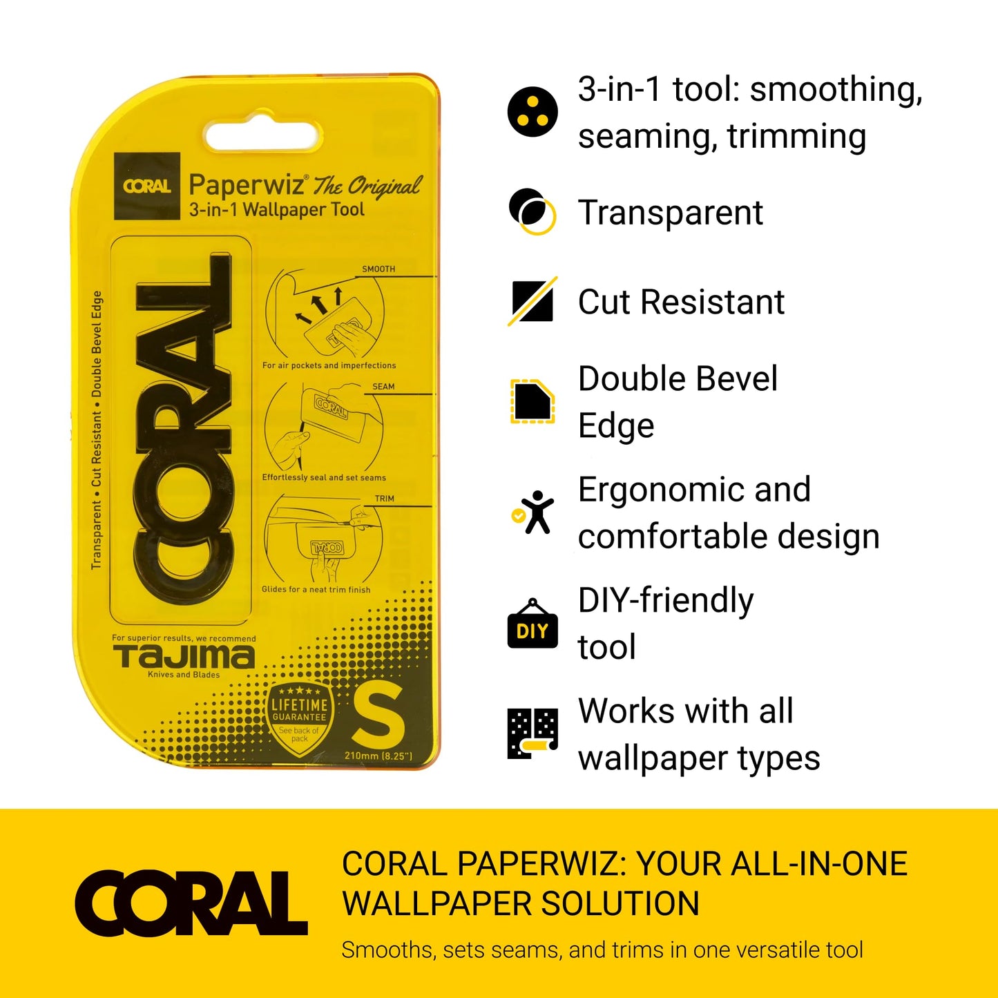 Coral Wallpaper Spatula 3 in 1 Tool