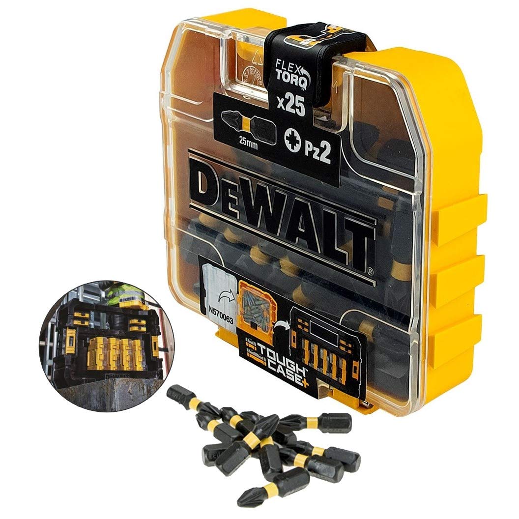 Dewalt DT70556T-QZ DT70556T-QZ-Juego de PZ2 25mm, Yellow/Black