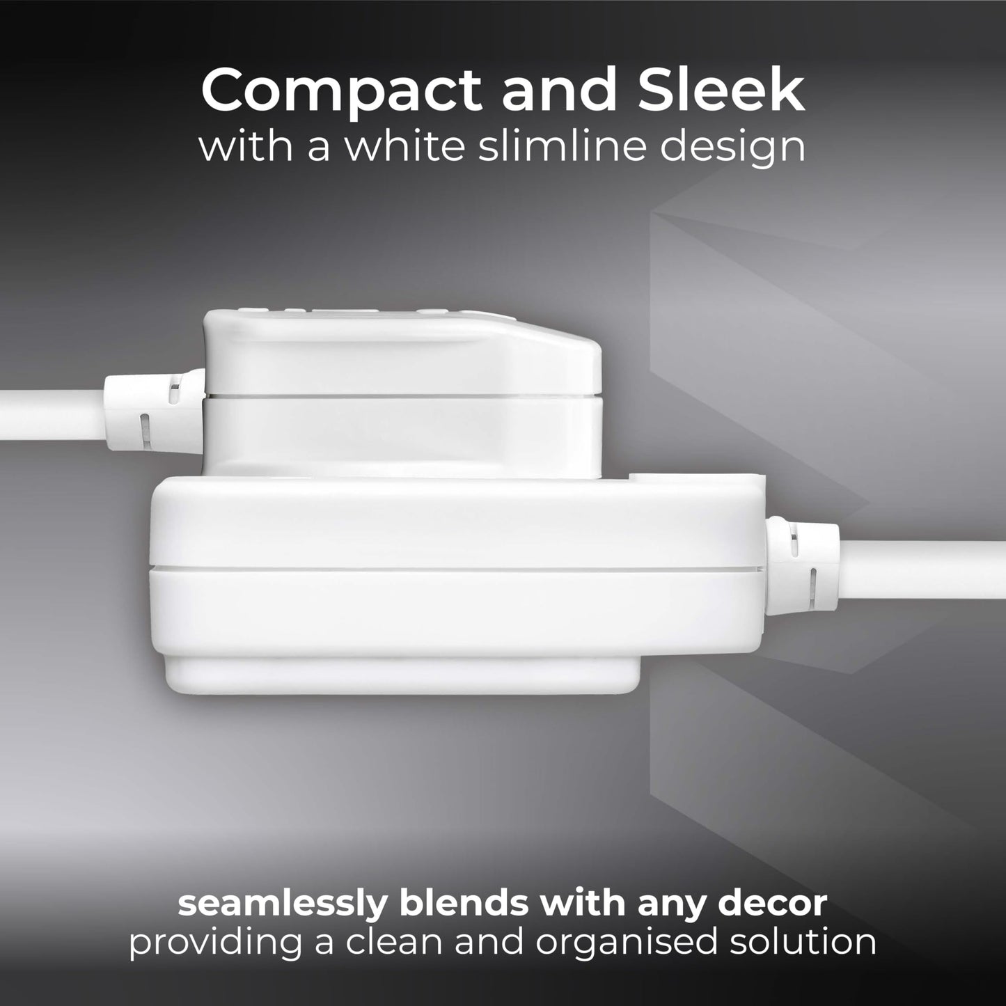 Masterplug One Socket Single Extension Lead, Unswitched, 10 Metre Cable, 1-Way Plug Extension Cable, Basic Power, White, 13A, 1G, 10m, BOG10