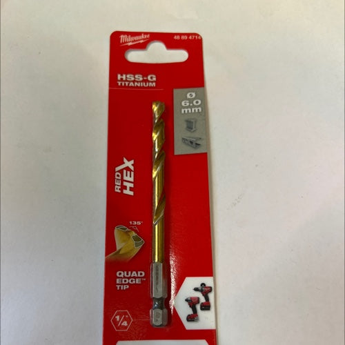 Milwaukee impact Metal drill bit 6.00mm
