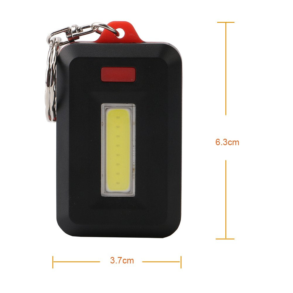 Tuipong Keyring Torches LED Torch LED Flashlight LED Pocket Torch Waterproof Camping Outdoor Torch Keyring for Hiking, Cycling, Camping and Other Outdoor Sports (Battery not Included) - Red
