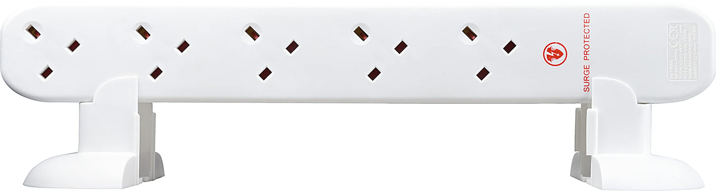 Masterplug Srgtow10110 10-Gang Power Tower Surge Protected Socket with 1 m Extension Lead in White