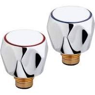 Replacement HOT & Cold TAP TOP Head Covers Chrome Plated 1/2" for Basin/Bath & Kitchen Sink TAPS