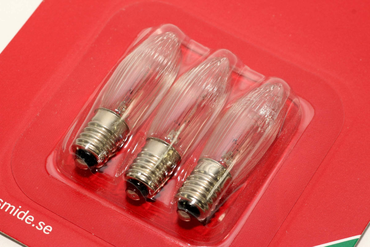 TheOneStopSatShop 9 Pack of KonstsmIde 24V, 1.8W, E10, MES Spare Welcome Candle Bridge Bulbs