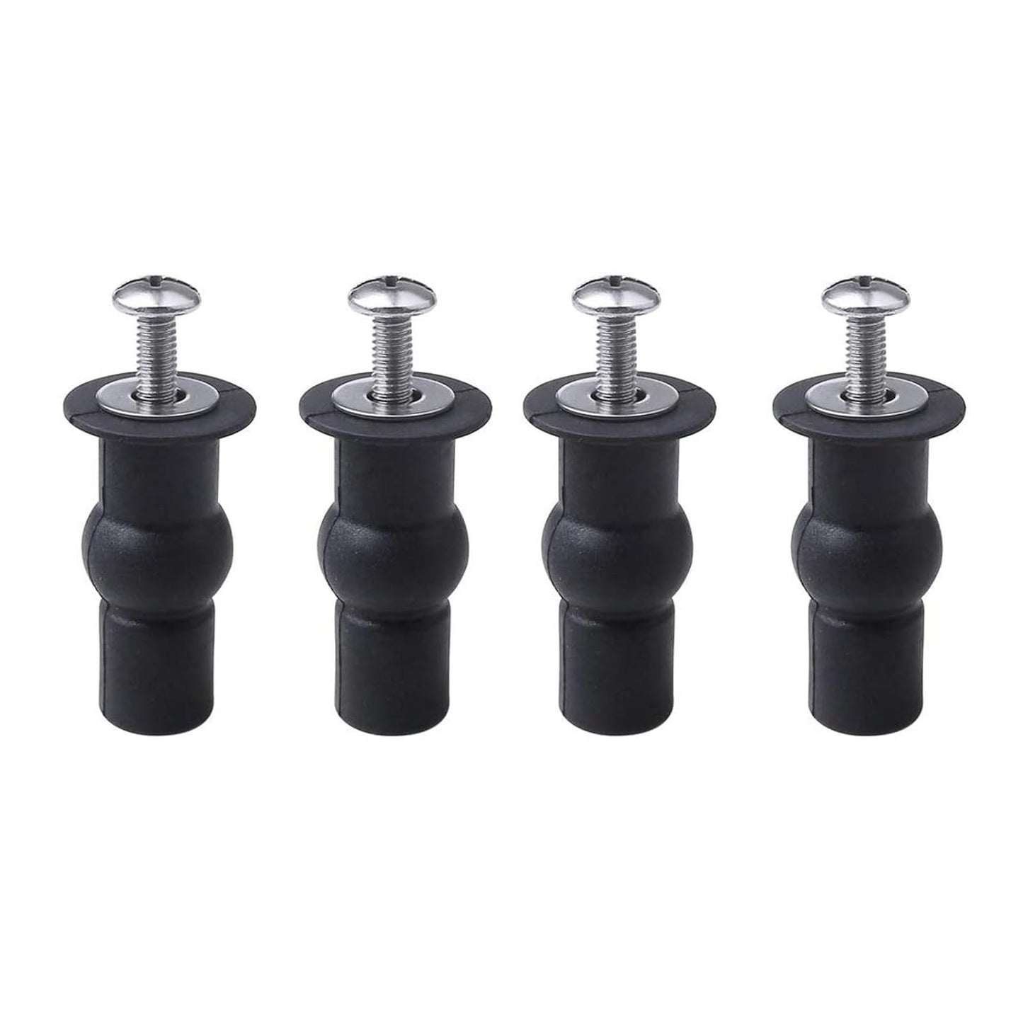 Handyfix 4Pcs Toilet Seat Fittings,Toilet Seat Fixings,Heavy Duty Toilet Seat Fastener Bolt Kit,Expanding Rubber Top Nuts Screw Fixings,Suitable for Most UK Standard Size Toilet Covers.