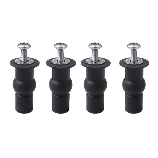 Handyfix 4Pcs Toilet Seat Fittings,Toilet Seat Fixings,Heavy Duty Toilet Seat Fastener Bolt Kit,Expanding Rubber Top Nuts Screw Fixings,Suitable for Most UK Standard Size Toilet Covers.
