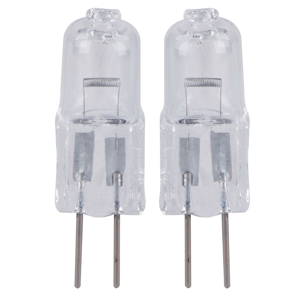 2 Pack Eveready G4 20W 12V Halogen Capsule Light Bulbs, Dimmable Lamps, 240 Lumen, 3 Years Life, Clear Finish