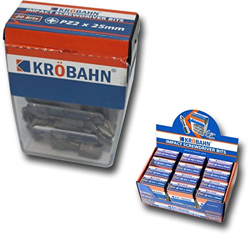 Krobahn Impact Screwdriver bits PZ2 x 25mm x 20bits