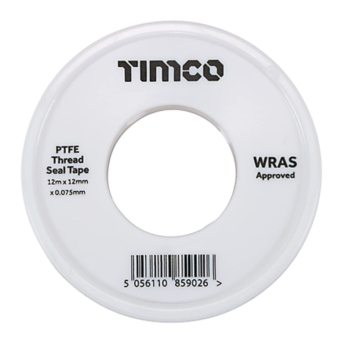 TIMCO PTFE Thread Seal Tape - Plumbing tape - 12m x 12mm - 2 rolls in a pack