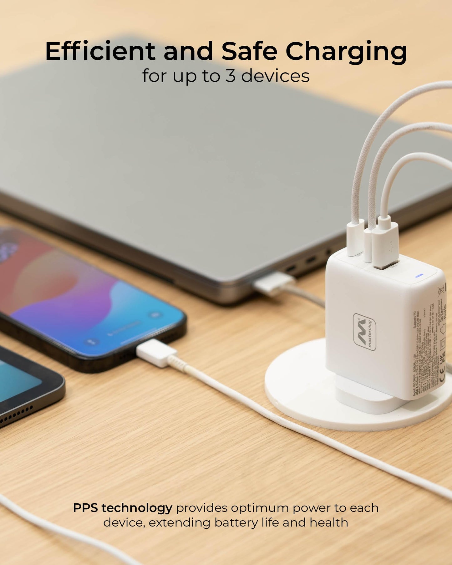 Masterplug Super-Fast USB Charging Plug