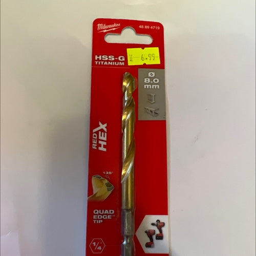 Milwaukee impact Metal drill bit 8.00mm