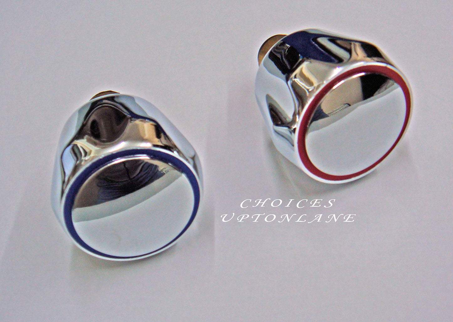 Replacement HOT & Cold TAP TOP Head Covers Chrome Plated 1/2" for Basin/Bath & Kitchen Sink TAPS