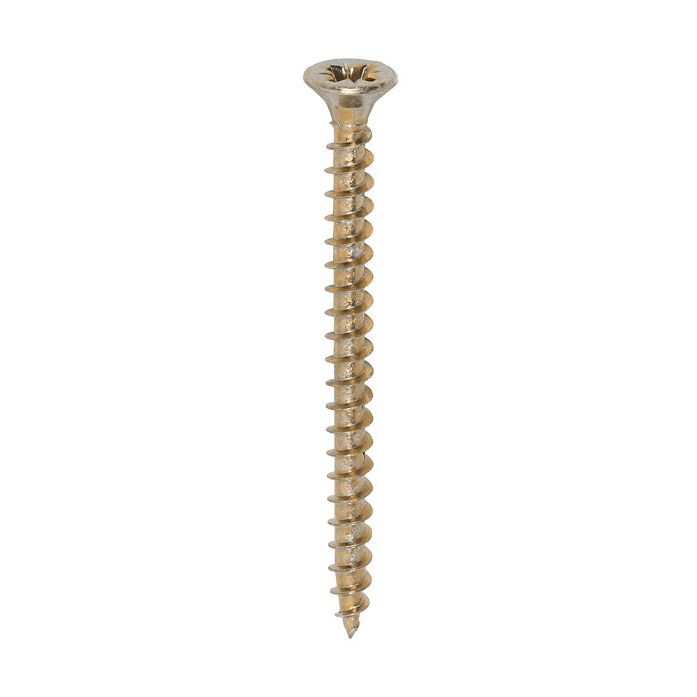 TIMCO 35030SOLOC Solo Chipboard & Woodscrews-PZ-Double Countersunk-Gold-3.5 x 30-Box of 200, Yellow, 3.5 x 30mm, Set of 200 Pieces