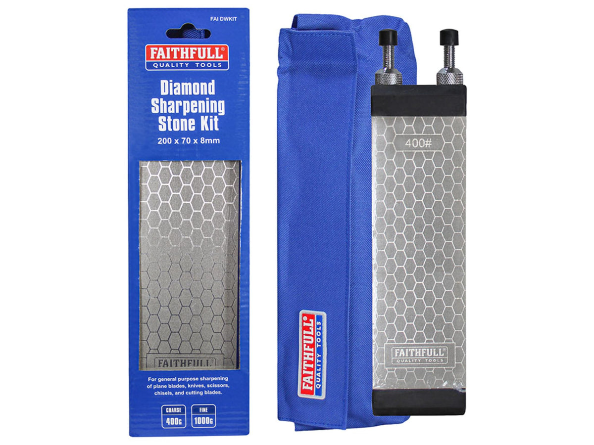 Faithfull Tools FAIDWKIT 200 x 70 mm Diamond Sharpening Stone