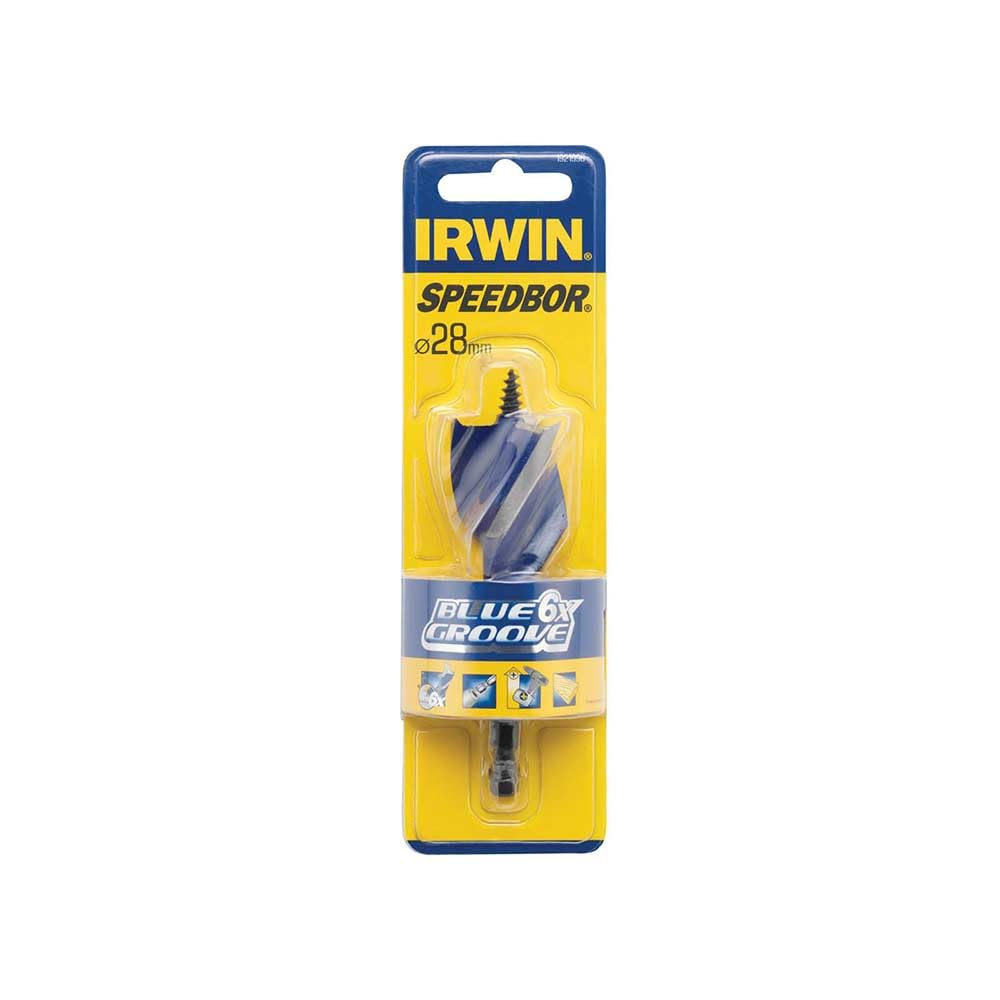 Irwin 1921930 14 mm x 4-Inch 6X Blue Groove Stubby Wood Bit - Parent