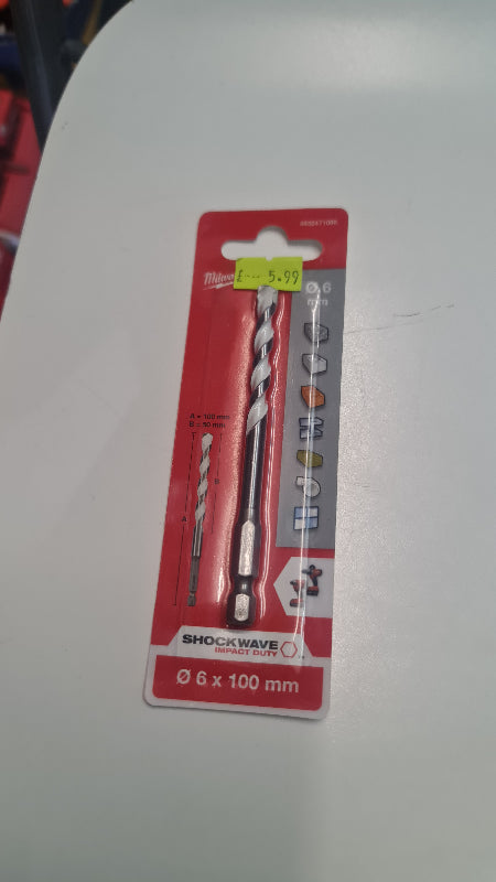 Milwaukee multi material 6mm x100mm drill bit