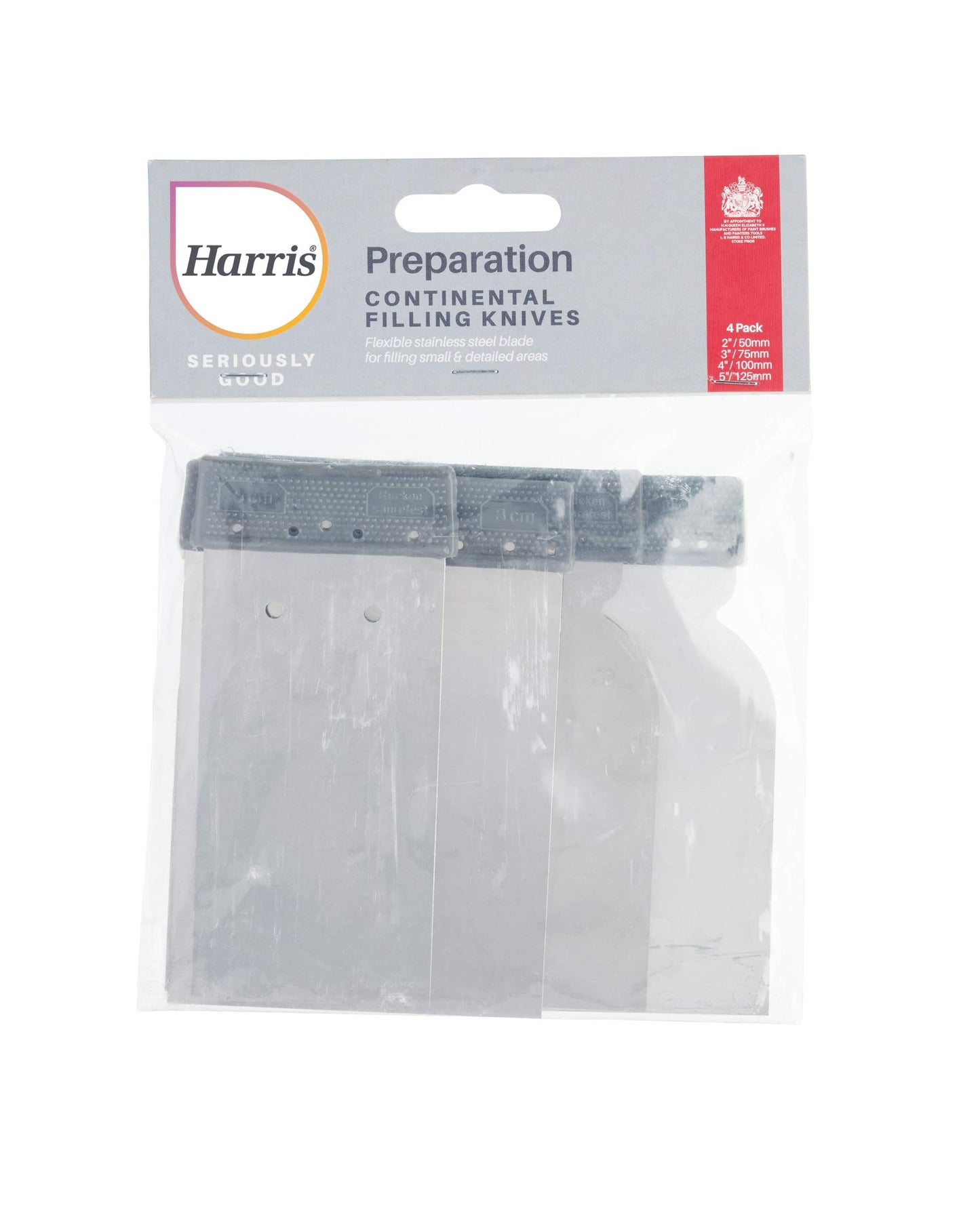 Harris 102064328 Malwerkzeuge Seriously Good Continental Füllmesser 4er Pack, 1x2, 1x3, 1x4,1x5