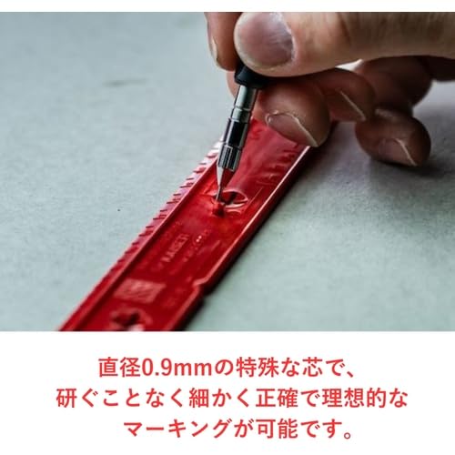 Pica Fine Dry – Longlife Automatic Pencil 0.9 (Markierstift, Minen-ø 0,9 mm, für präzises Anzeichnen, High-Tech-Druckmechanik für automatischem Minenvorschub) 7070