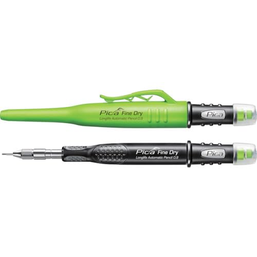 Pica Fine Dry – Longlife Automatic Pencil 0.9 (Markierstift, Minen-ø 0,9 mm, für präzises Anzeichnen, High-Tech-Druckmechanik für automatischem Minenvorschub) 7070