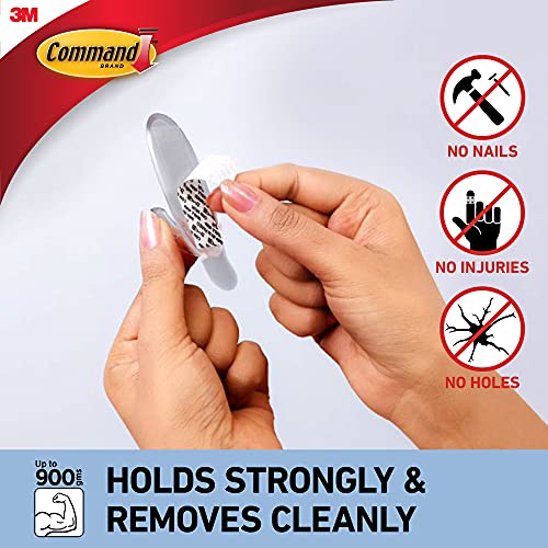 Command Clear Medium Hooks with Clear Strips