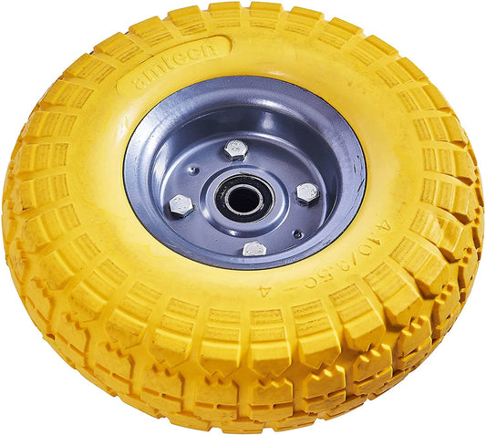 4.1/3.5-4 PU Sack Truck Rubber Tyre Wheel Barrow Trolley Warehouse Tubeless (1 Tyre)