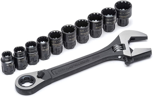 Crescent X6 Pass-Thru Adjustable Wrench Set 11 Piece