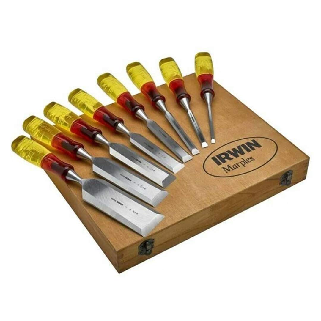 XMS Irwin XMS18S373S8 Marples Limited Edition Splitproof Chisel Set 8 Piece, Wood