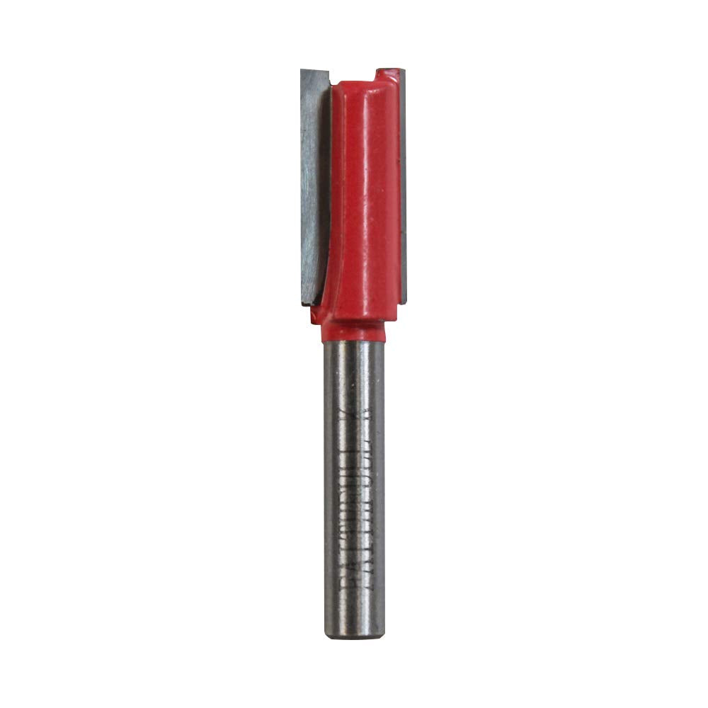 Faithfull FAIRB26 Oberfräsen-Bit, TC, zweischneidig, 1/4 Zoll, 12 mm, Rot/Silber