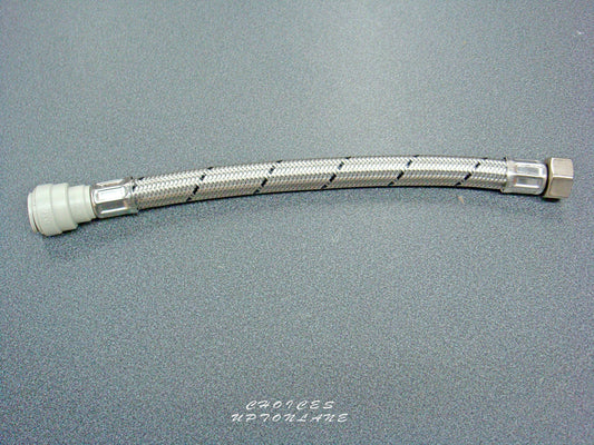 Flexible TAP Connector 15MM Push FIT X 1/2" BSP X 500MM Length