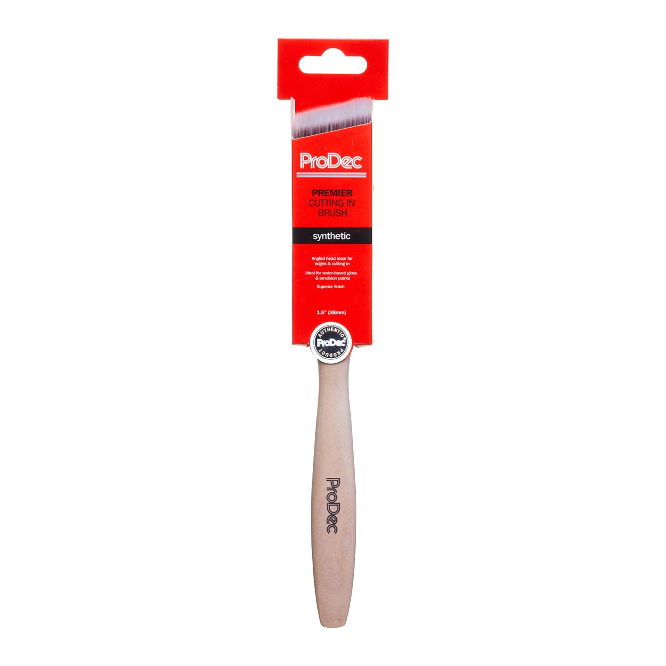 ProDec 2 inch Premier Trade Professional Synthetic Short Handle Cutting In Paint Brush for Sharp Edge Lines Painting with Emulsion